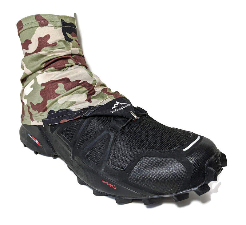 Wapiti Designs Go-Long Gaiters Trail Running Shoe Gaiters for Running, Hiking, or Long Distance Backpacking Camo S/M - BeesActive Australia