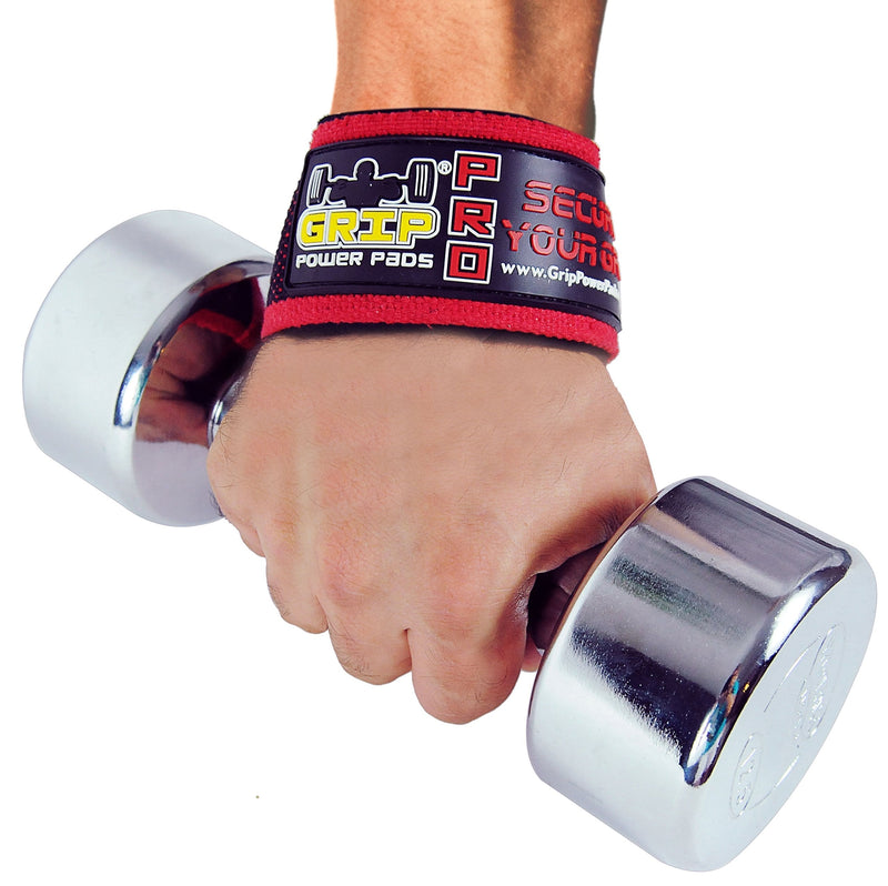 Grip Power Pads PRO Level Cotton Lifting Straps with Neoprene Wrist Pad Support & Silicone Grip Enhancement - Up to 24" Long Weightlifting Straps & 2" Wide for Maximum Support - BeesActive Australia