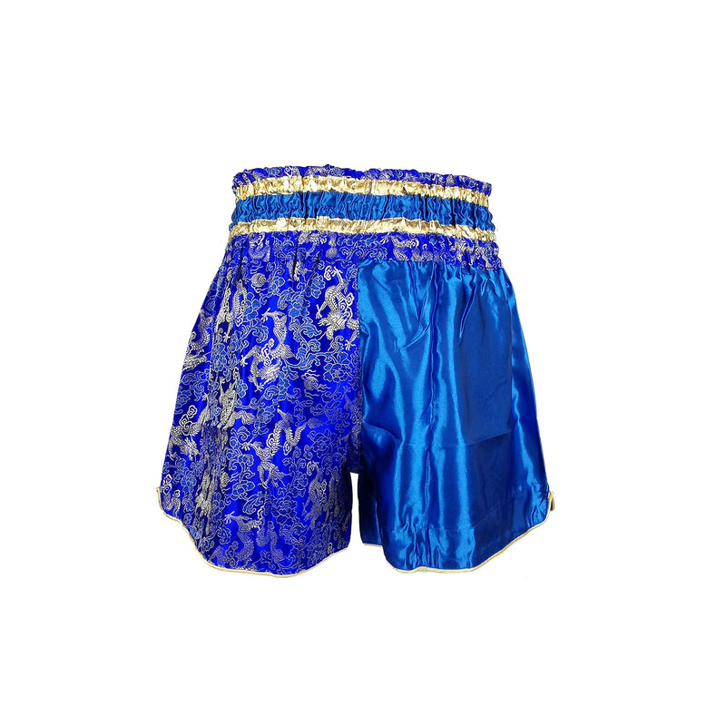 [AUSTRALIA] - Kurop Boxing Muay Thai Shorts Trunks MMA Martial Arts Kickboxing Fight Sport Clothing Dragon Blue XX-Large 