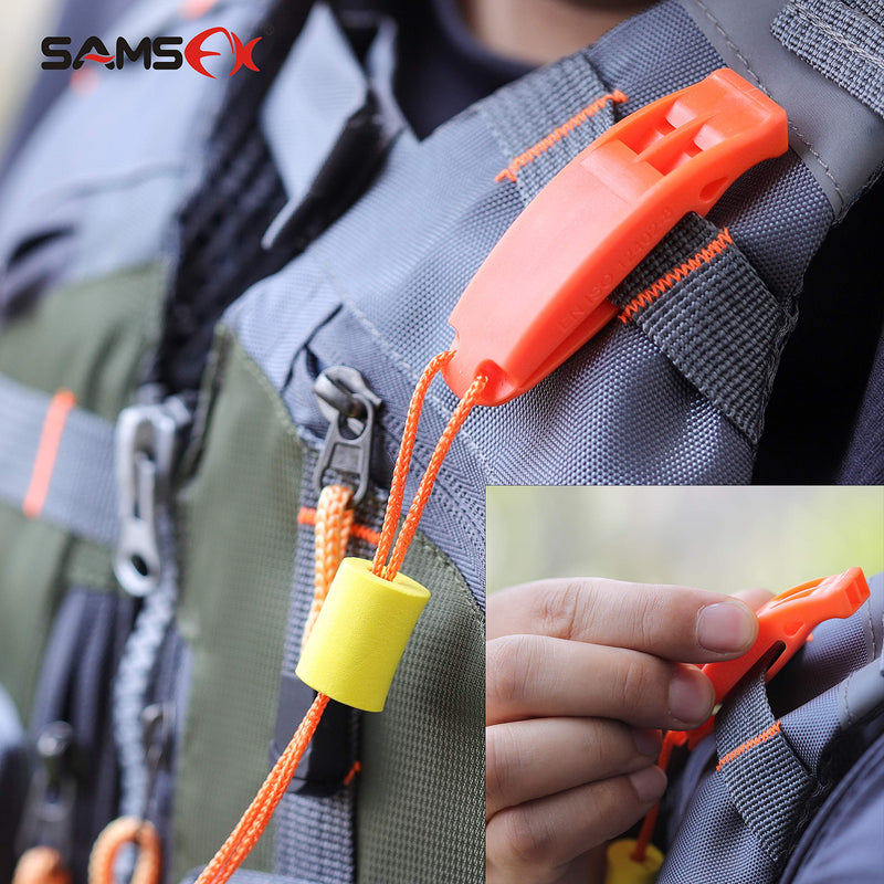 SAMSFX Safety Float Whistle with Lanyard Floating for Marine Boating Camping Hiking Hunting Fishing Survival Rescue Signaling Orange Dolphin Shape Whistles - BeesActive Australia