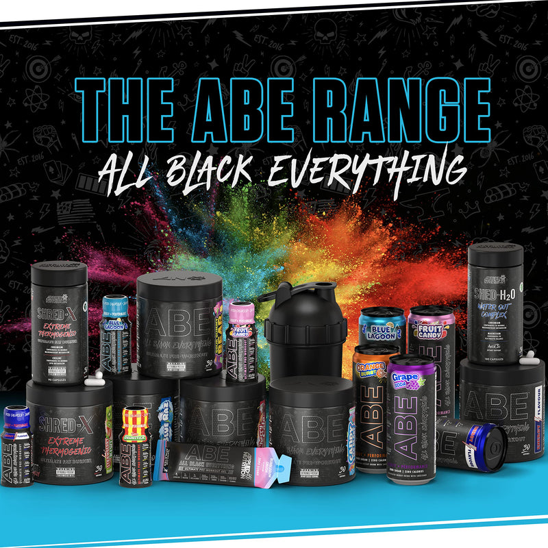 Applied Nutrition Bundle ABE Pre Workout 315g + 700ml Protein Shaker | All Black Everything Pre Workout Powder, Energy & Physical Performance with Creatine, Beta Alanine (Sour Gummy Bear) Sour Gummy Bear - BeesActive Australia