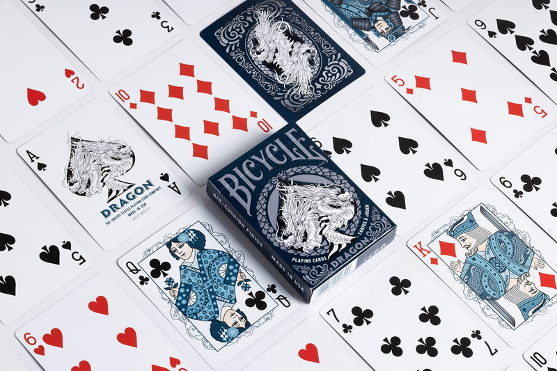 Bicycle Dragon Playing Cards,Blue Bicycle Dragon - BeesActive Australia