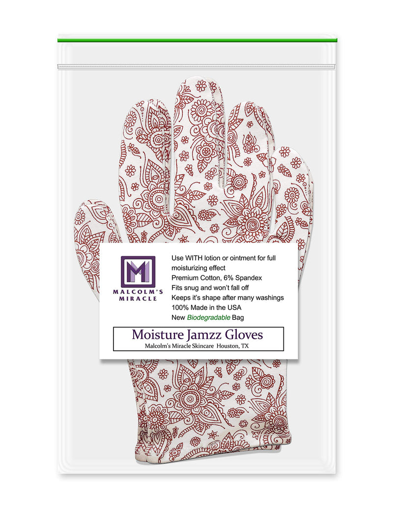 Malcolm's Miracle HENNA Moisturizing Gloves - Lasts 2 years - Made in the USA (Medium, HENNA) Medium - BeesActive Australia