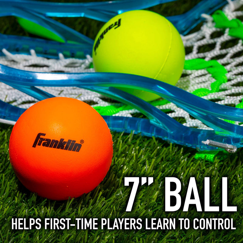 [AUSTRALIA] - Franklin Sports Lacrosse Balls - Soft Rubber Lacrosse Balls for Kids - Perfect for Beginners & First Time Players - Softer & Smaller Construction than Regulation Balls - Bright Colors 6-Pack 