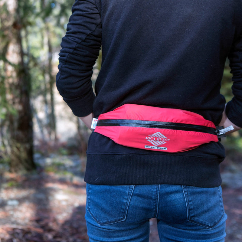 Aqua Quest Kona Running Belt - Water Resistant Zipper Pouch - Comfortable, Adjustable, Lightweight - Waist Pack for Phone, Money, Keys - Black, Orange, or Pink - BeesActive Australia