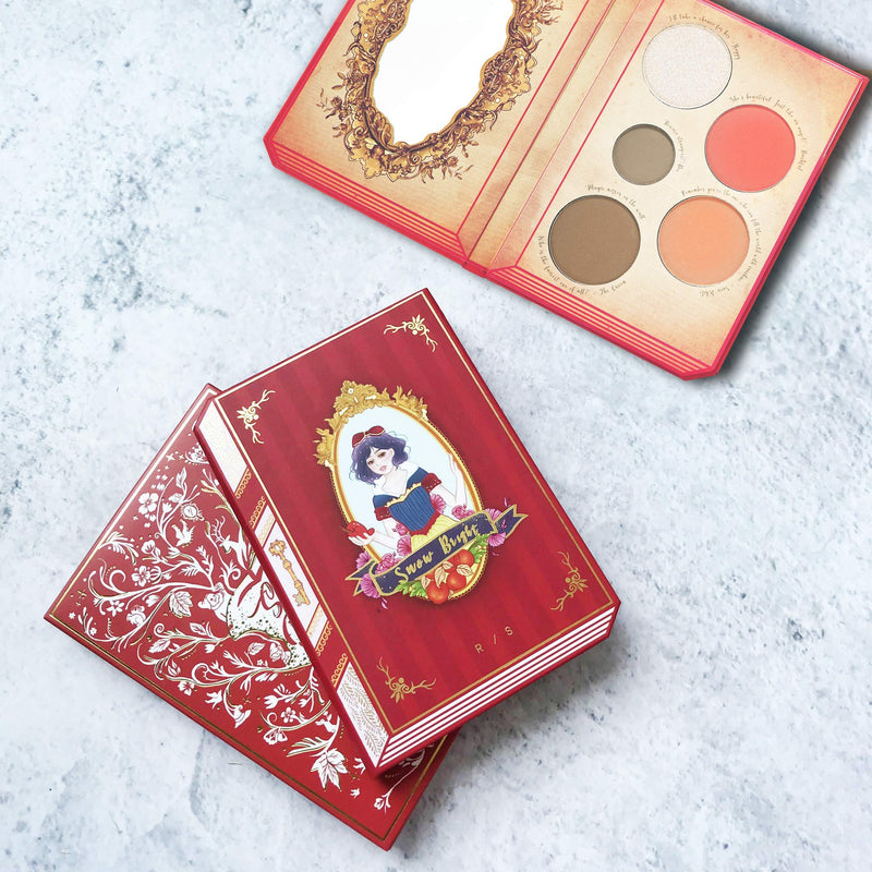 Snow Bright Contour Highlight Blush Makeup Palette - Smooth and Pigmented - Easy to Blend and Use - Vegan and Cruelty Free - 5 Part Pressed Powder Makeup Kit - With Mirror For All Skin Types - BeesActive Australia