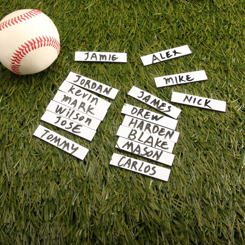 Baseball 60Pcs 0.5 x 2.35 inches Lineup Magnets(Dugout Board Not Included), Strong Magnetic, Not Easy to Fall Off, Repeatable Erasable Coaching Board Magnets, Fits All Baseball Line Up Boards - BeesActive Australia