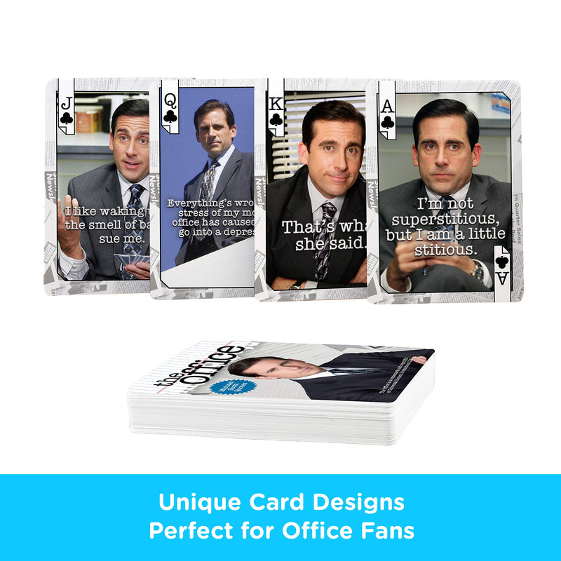 AQUARIUS The Office Michael Quotes Playing Cards - Michael Themed Deck of Cards for Your Favorite Card Games - Officially Licensed The Office Merchandise & Collectibles - BeesActive Australia