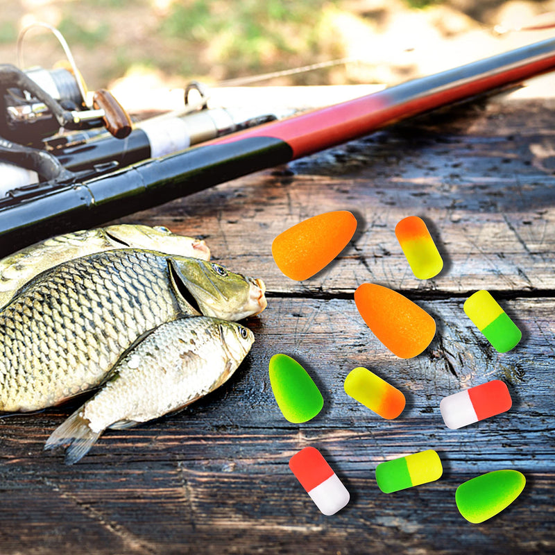 Foam Floats Pompano Rig Kit, 85pcs Fishing Rig Floats Pompano for Surf Fishing Cylindrical Oval Snellfloat for Walleye Catfish Trout - BeesActive Australia