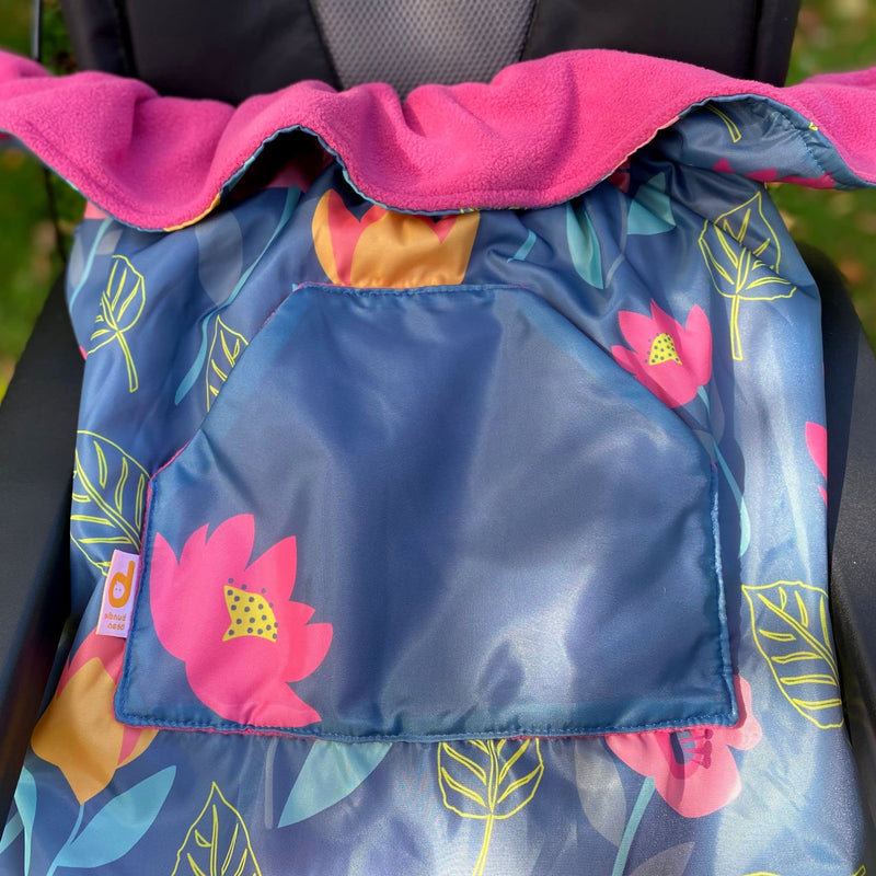 Waterproof Fleece-Lined Wheelchair Cosy Cover | Universal fit for Manual and Powered wheelchairs | Adult Size | Easy to fit Wheelchair Blanket | Wheelchair Accessory | Warmth & Comfort (Floral) Floral - BeesActive Australia