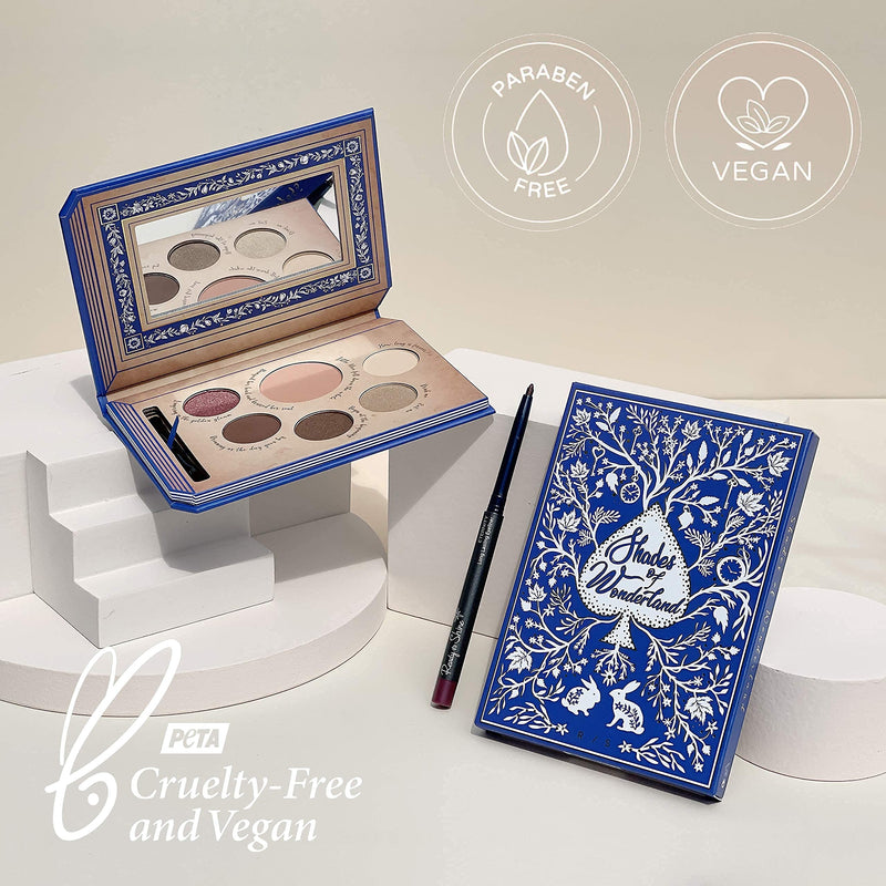 Shades of Wonderland Blush and Eyeshadow Palette - Highly Pigmented Shimmer Matte - Smooth With Moisturizing Jojoba Oil - Vegan and Cruelty Free - For All Skin Types - Unique Design - BeesActive Australia