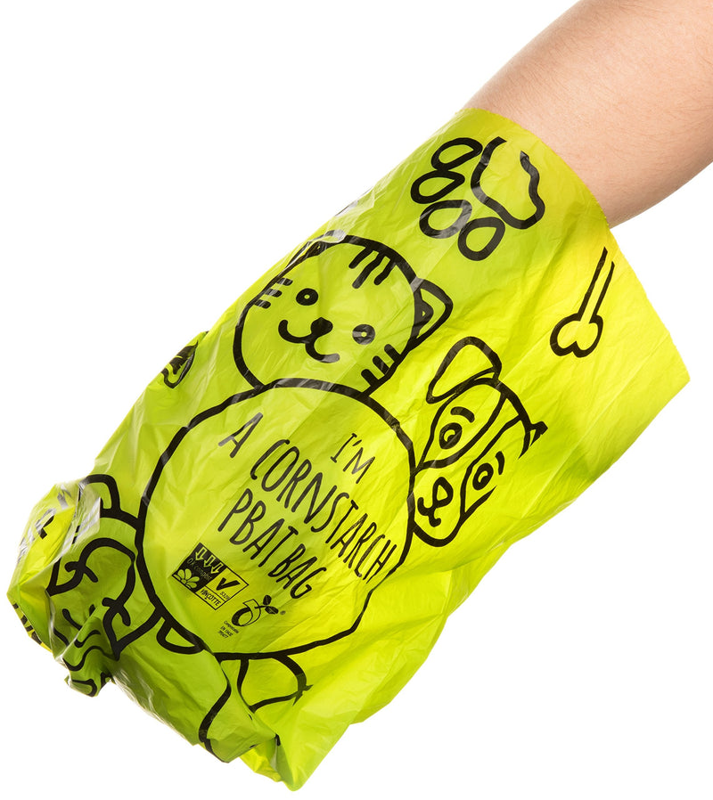 My AlphaPet Dog Poop Bags Refill Rolls - Large Size 9 x 13 Inches - Earth Friendly Highest ASTM D6400 Rated - Leak Proof Doggie Waste Bags 120 Count Unscented Green - BeesActive Australia