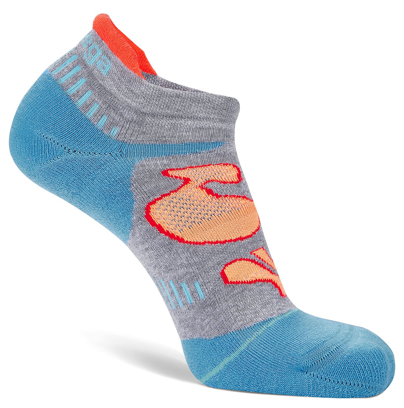 Balega Women's Enduro V-Tech No Show Socks (1 Pair) Midgrey/Blue Small - BeesActive Australia