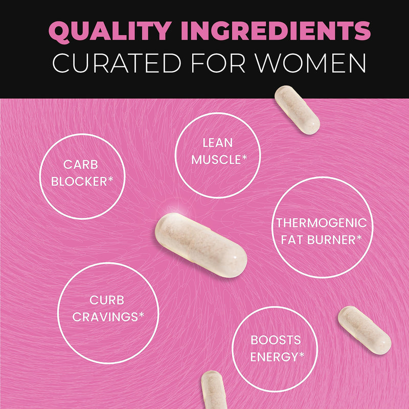 Fat Burner For Women | Weight Loss Support Supplement with Raspberry Ketones, Metabolism Booster & Appetite Suppressant | Diet Pills for Fast Energy with Keto goBHB Exogenous Ketones | 60 Capsules - BeesActive Australia