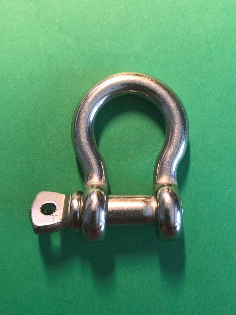 [AUSTRALIA] - Stainless Steel (316) Bow Shackle 5/16" Forged US Type Oversized 3/8" Pin Marine Grade 