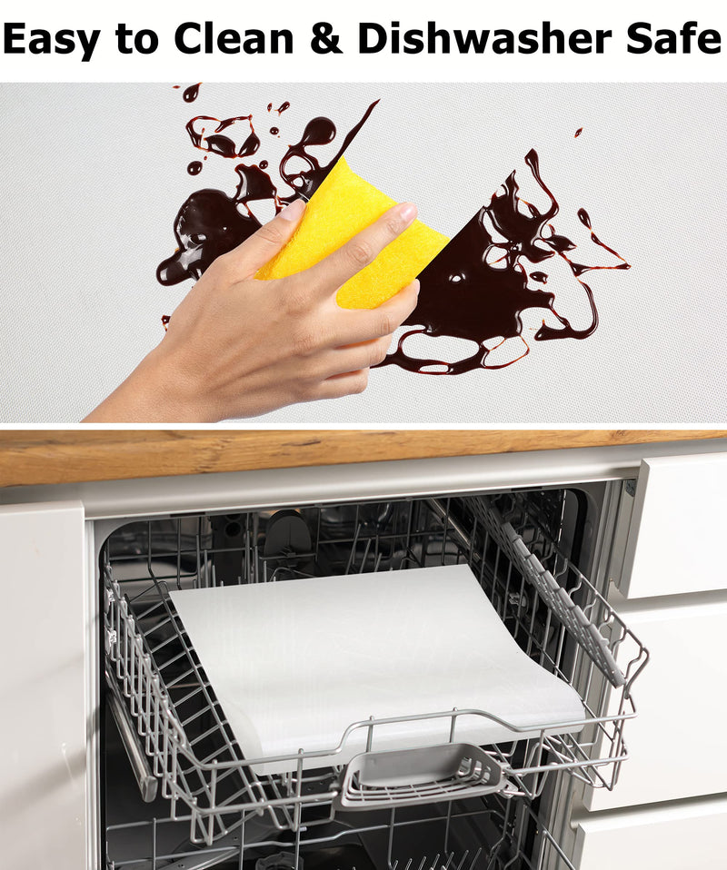 MMmat Silicone Baking Mat Roll - Best German Silicone - Non-slip Silicone Pastry Mat, Non-Stick Reusable Air Fryer Linner, Counter Mat, Oven Liner, Freeze Dryer Mat - 12IN x 8FT White - BeesActive Australia