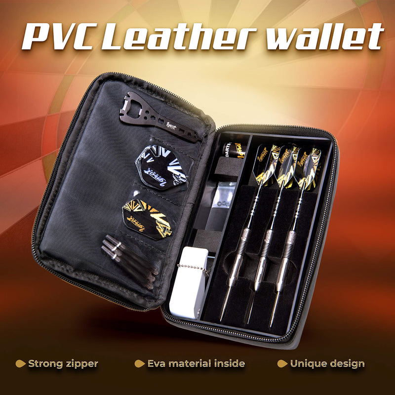 IgnatGames Steel Tip Darts Set - Professional Tungsten Darts with Stylish Wallet, Aluminum and Polycarbonate Shafts with Rubber O'Rings + Standard and Slim Flights + Darts Sharpener + Darts Wrench 30.0 Grams - BeesActive Australia