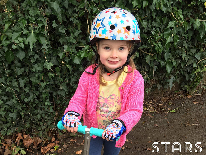 Kiddimoto - Cycling Gloves | Fingerless Gloves for Kids | Perfect for Bike, Scooter & Skateboard | Ideal for Boys and Girls | Available in Different Colourful Designs & Sizes S (2-5y) Modern - BeesActive Australia