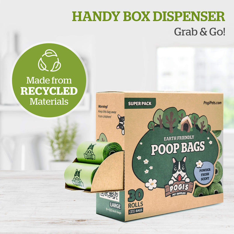Pogi's Dog Walk Combo - Includes 1 Handy Dispenser and 465 Doggy Poop Bags - BeesActive Australia