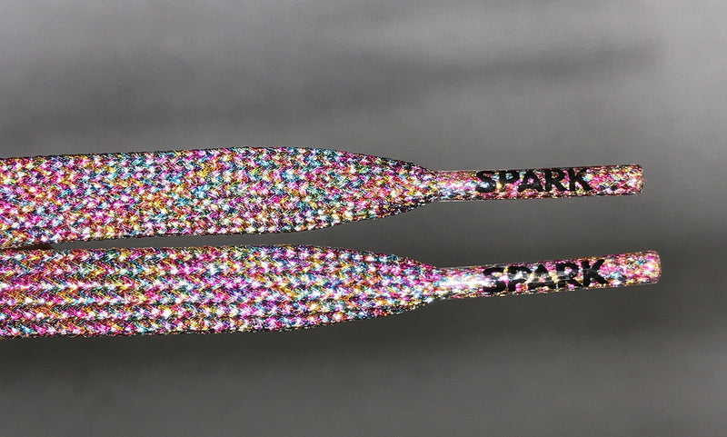 Derby Laces Rainbow Mirage Spark Shoelace for Shoes, Skates, Boots, Roller Derby, Hockey and Ice Skates - BeesActive Australia