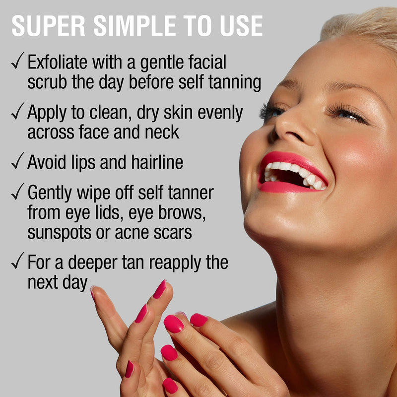 Face Tanner – Self Tan Serum w/Hyaluronic Acid and Organic Rosehip Oil, Self Tanners Best Sellers, Facial Sunless Tanner for Natural Sunkissed Glow, Fake Tan Moisturizer 2.0 fl - BeesActive Australia