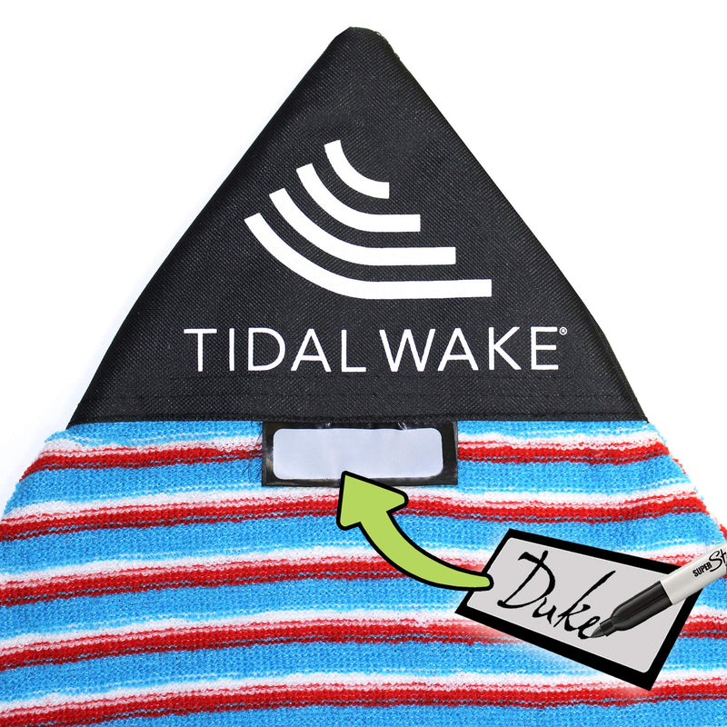 Tidal Wake TAG-IT Pointed Nose Surf & Wake Board Sock Bag with Built-in Name Tag, 52-53" Personalize with Your Name! - BeesActive Australia