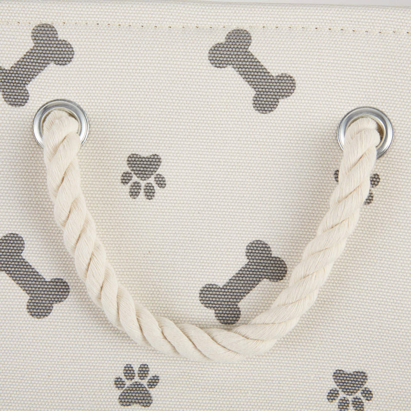 Bone Dry Pet Storage Collection Paw and Bone Print, Small Rectangle, Gray - BeesActive Australia