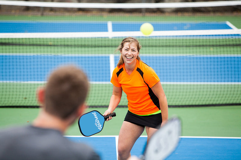 [AUSTRALIA] - Upstreet Pickleball Paddle - Polypro Honeycomb Composite Core - Paddles Include Racket Cover Blue Medium 