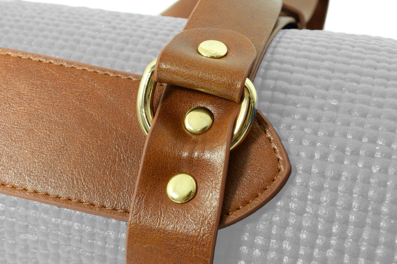 Vegan Leather Yoga Mat Carrier Sling / Adjustable Blanket Strap - BeesActive Australia