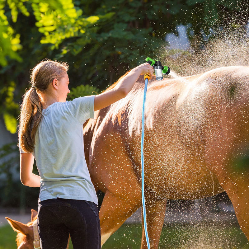 6 Pieces Pet Bathing Tool Set Includes Hose Nozzle Soap Dispenser with Connectors and Dog Rubber Comb Brush, Dog Bathing Sprayer Bottle Wash Foam Sprayer for Pet(Green,8.27 x 4.72 x 5.51 Inch) 8.27 x 4.72 x 5.51 Inch Green - BeesActive Australia