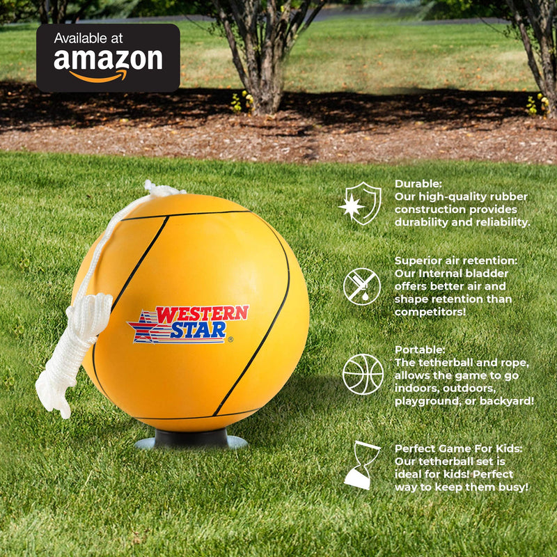 Full Size Tetherball with Rope Set for Kids│Backyard and Outdoor Gift - Premium Line Classic Yellow - BeesActive Australia