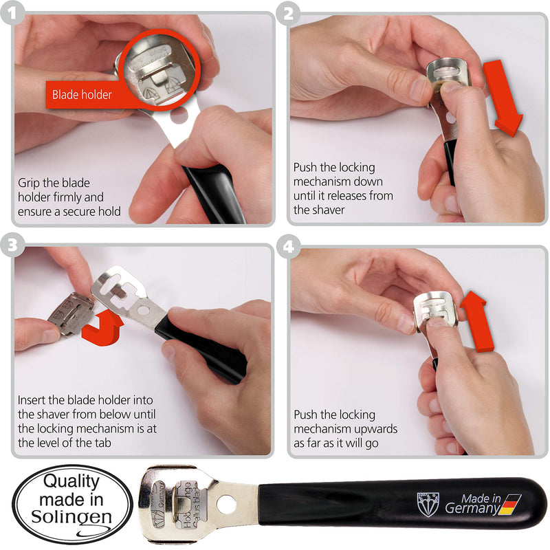 3 Swords Germany - Callus Remover Shaver Cutter Eliminator Razor with 40 Extra Sharp Refill Blades - Made in Solingen Germany - BeesActive Australia