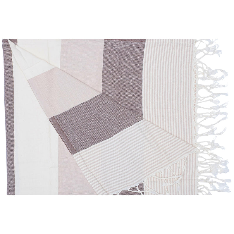 Venice Surf Club 100% Cotton Prewashed Soft Absorbent Peshtemal Lightweight Beach Towels (Anthracite) Anthracite - BeesActive Australia