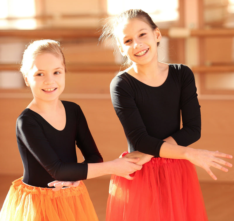 [AUSTRALIA] - Dancina Leotard Long Sleeve Ballet Gymnastics Front Lined Comfy Cotton Kids Ages 2-10 2T / 3T Lavender 