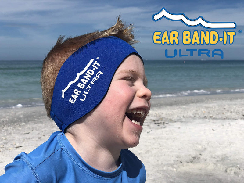 EAR BAND-IT Ultra Swimming Headband - Best Swimmer's Headband - Keep Water Out, Hold Earplugs in - Doctor Recommended - Secure Ear Plugs - Invented by ENT Physician Large (ages 9yrs to adult) Black - BeesActive Australia