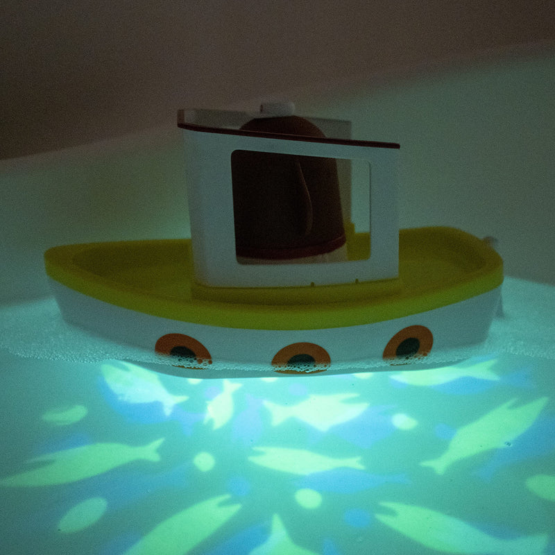 Hey Duggee Lightshow River Boat Underwater Light Show Bath Toy Boat, Floats, Projects Lights Under Water, Squirrel Club, CBeebies, Age 3 Years Plus - BeesActive Australia