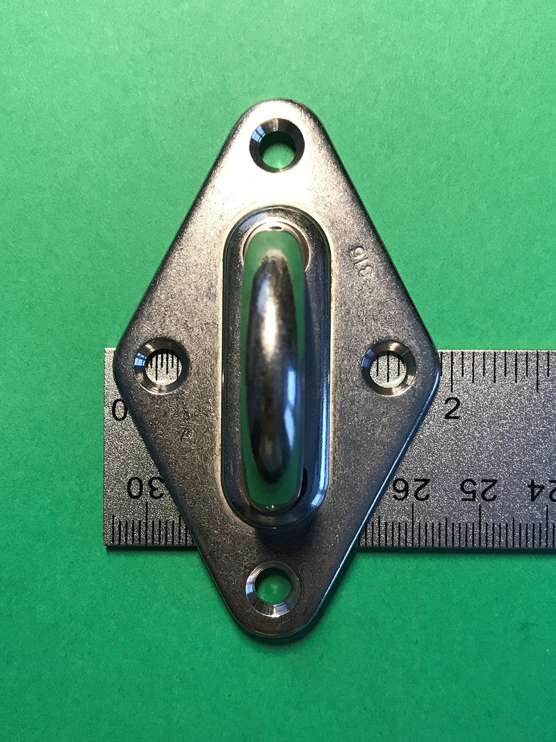 [AUSTRALIA] - Stainless Steel 316 Diamond Pad Eye 5/16" 8mm (80mm x 50mm) Marine Grade 