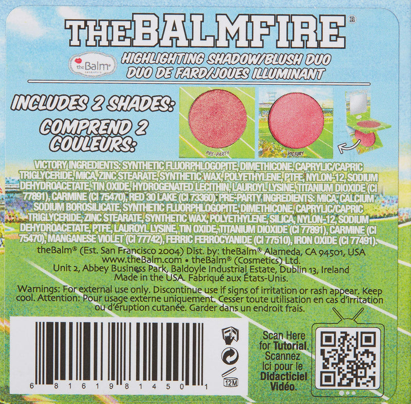 theBalm Highlighting Shadow, Blushes Duo, Shimmery, Highlighter Makeup, Brighten Face Color, Long-lasting, Pre-Party and Victory, 2.1 ounces - BeesActive Australia