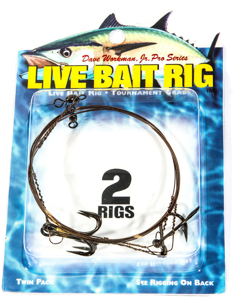 [AUSTRALIA] - Boone Single Hook 2/0 Live Bait Rig (Pack of 2), 1# 2 Treble Hook 