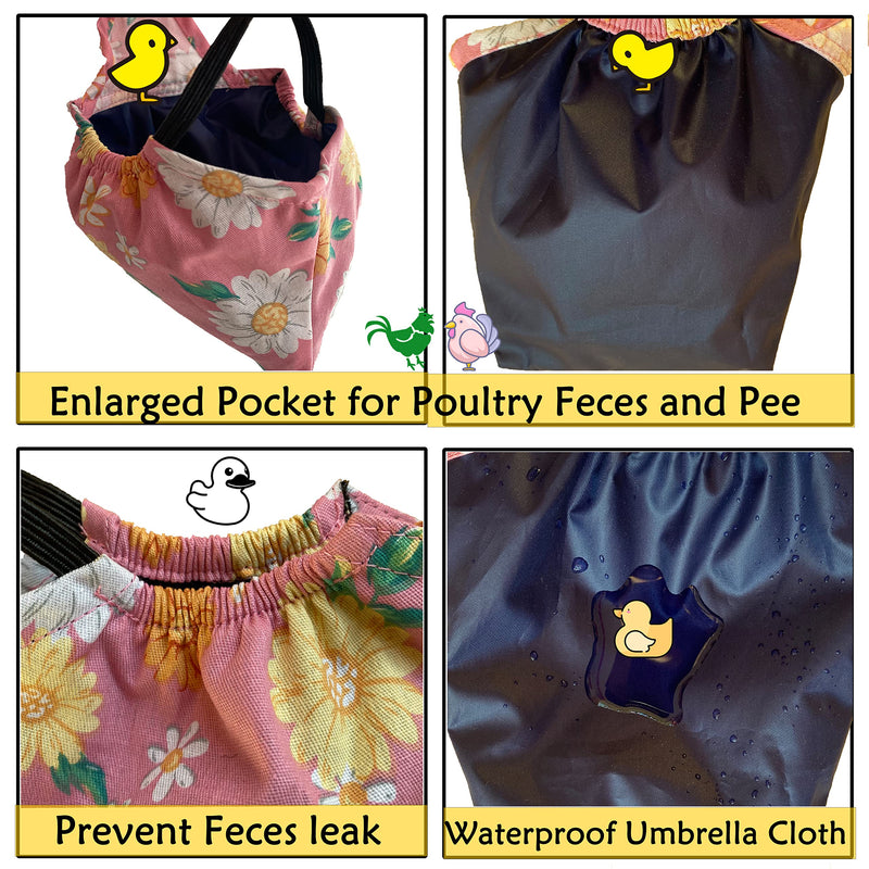 PIEITI Chicken Diapers for Hens - Duck Diapers for Real Ducks Goose Chicken Accessories Poultry Pink Large - BeesActive Australia