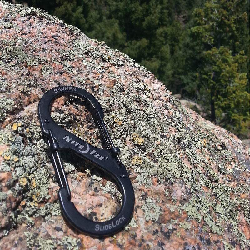 Nite Ize LSB4-11-R3 S-Biner Slide Lock Carabiner, Black, #4 - BeesActive Australia