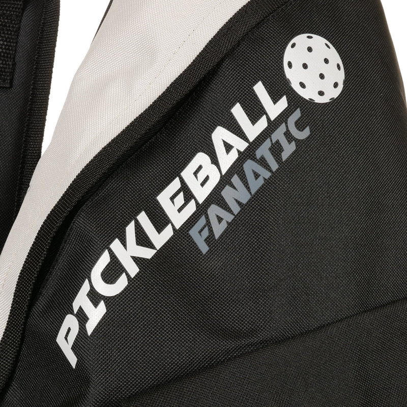 Pickleball Fanatic Sling Bag with Pockets for Paddles, Balls, Gear, and Water Bottle Gray/Black - BeesActive Australia