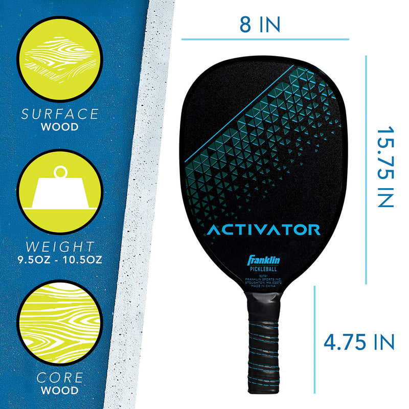Franklin Sports Pickleball Paddle and Ball Set - Wooden Pickleball Rackets + Pickleballs - Activator - USA Pickleball (USAPA) Approved - BeesActive Australia