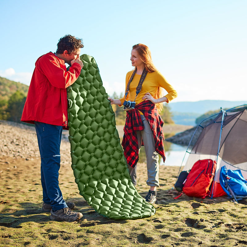 Sleepingo Camping Sleeping Pad - Mat, (Large), Ultralight 14.5 OZ, Best Sleeping Pads for Backpacking, Hiking Air Mattress - Lightweight, Inflatable & Compact, Camp Sleep Pad 20D Ripstop tear resistant nylon - BeesActive Australia