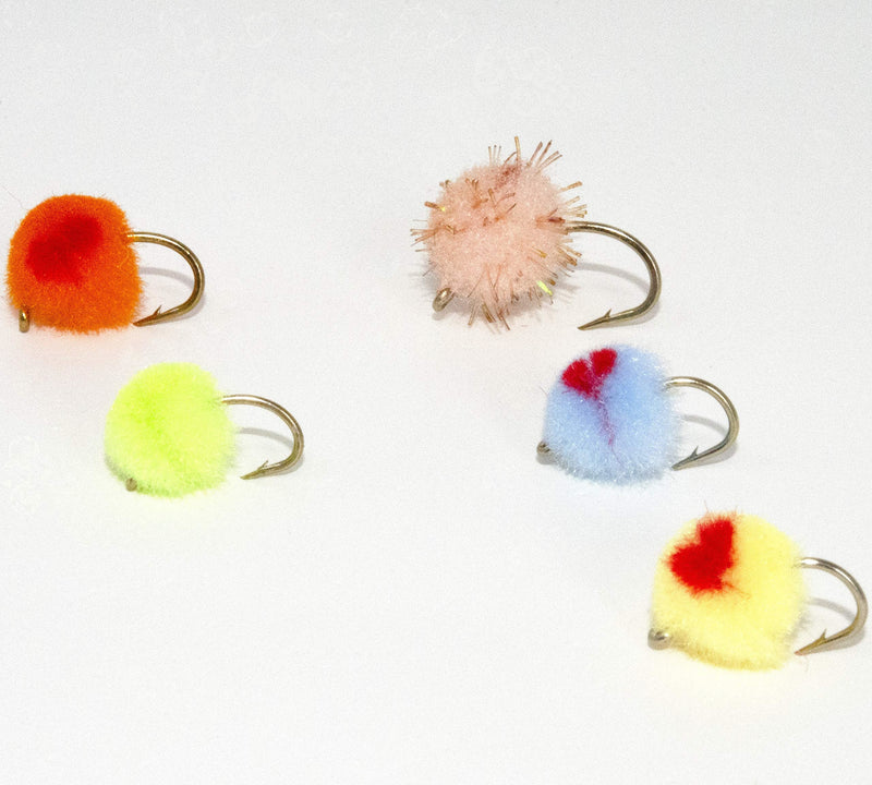 12 Favorite Glow Bug Fly and Egg Steelhead Fly Lure Assotment | Trout and Salmon Fly Fishing Flies 12 Favorite Eggs - BeesActive Australia