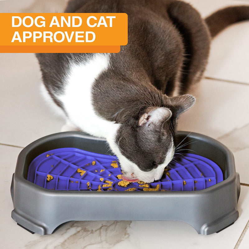 Neater Pets - Neat-LIK - Slow Feeding Licking Pad for Dogs & Cats Mat 1 Pack w/ Tray Purple - BeesActive Australia