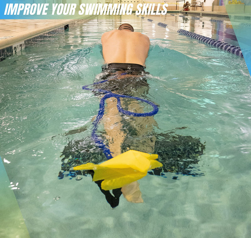 3 Ways to Use Swim Tether Stationary Swimming Equipment Kit,Swim Training Belt,Swim Belt for Adults,Women Kids Swimming Resistance Belt,Ankle Bands,Parachute,Swim Trainer,Bungee Cords, Static Harness - BeesActive Australia
