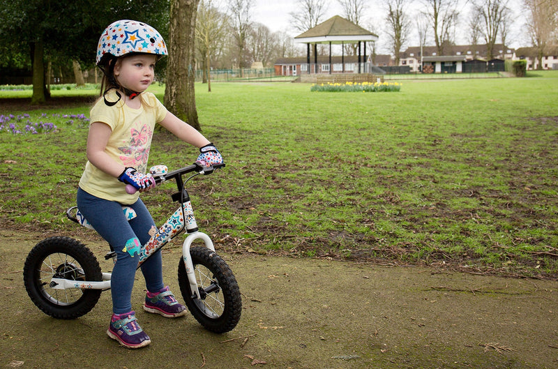 Kiddimoto - Cycling Gloves | Fingerless Gloves for Kids | Perfect for Bike, Scooter & Skateboard | Ideal for Boys and Girls | Available in Different Colourful Designs & Sizes M (4-8y) Modern - BeesActive Australia