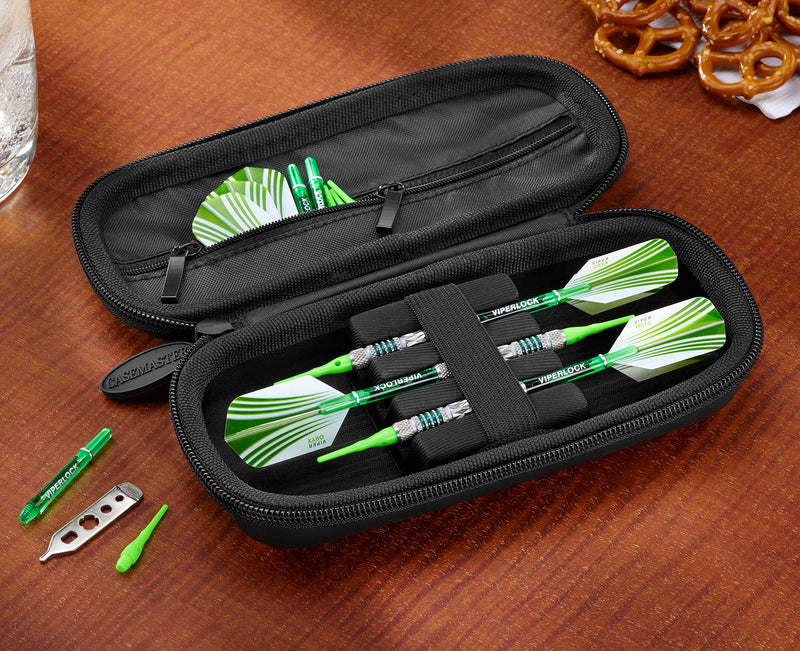 Casemaster Warden Dart Case for Steel and Soft Tip Darts, with a Tough EVA Foam Outer Shell for Maximum Toughness and Durability, Holds 3 Darts Black - BeesActive Australia