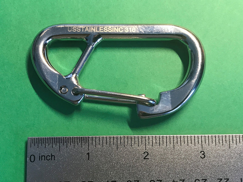 [AUSTRALIA] - Stainless Steel 316 Spring Hook Carabiner 5/16" (8mm) Marine Grade Safety Clip Forged 